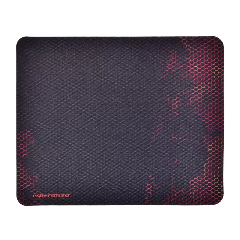 Pelės kilimėlis ESPERANZA EGP101R – žaidimų poliesteris, dydis S 250×200×2 mm, neslystantis pagrindas, oranžinis raštas
