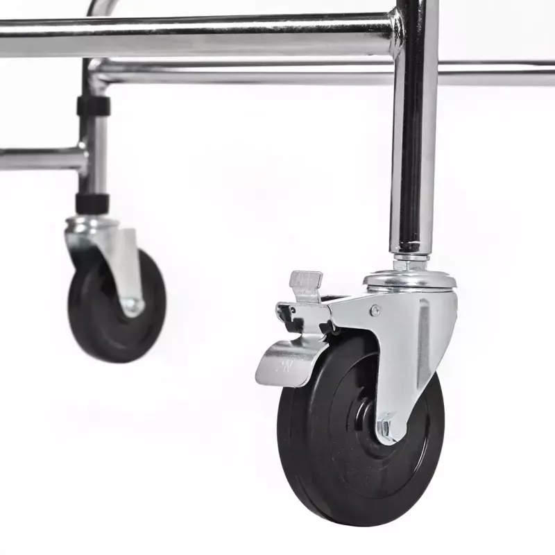 Reabilitacinis aukštas vaikštynė ActionMed B200AM – stovimoji atrama su sėdyne, 4 ratai, reguliuojamas aukštis 100–125 cm, maksimali apkrova 120 kg, rėmo plotis 65 cm