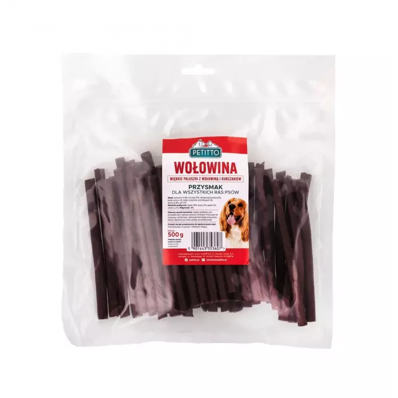 Petitto Soft beef sticks šunų skanėstas, 500 g