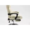 Sukamoji biuro kėdė ActiveJet YK7416 — ergonomiška sukamoji kėdė, smėlio spalvos eko oda, metalinis rėmas, paminkštinta atlošas, pakojis