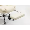 Sukamoji biuro kėdė ActiveJet YK7416 — ergonomiška sukamoji kėdė, smėlio spalvos eko oda, metalinis rėmas, paminkštinta atlošas, pakojis