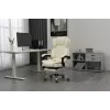 Sukamoji biuro kėdė ActiveJet YK7416 — ergonomiška sukamoji kėdė, smėlio spalvos eko oda, metalinis rėmas, paminkštinta atlošas, pakojis