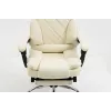 Sukamoji biuro kėdė ActiveJet YK7416 — ergonomiška sukamoji kėdė, smėlio spalvos eko oda, metalinis rėmas, paminkštinta atlošas, pakojis