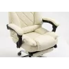 Sukamoji biuro kėdė ActiveJet YK7416 — ergonomiška sukamoji kėdė, smėlio spalvos eko oda, metalinis rėmas, paminkštinta atlošas, pakojis