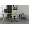 Sukamoji biuro kėdė ActiveJet YK7416 — ergonomiška sukamoji kėdė, smėlio spalvos eko oda, metalinis rėmas, paminkštinta atlošas, pakojis