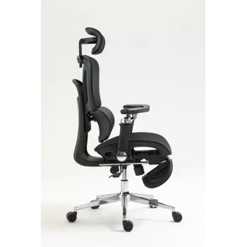 Ergonominė biuro kėdė ActiveJet YK848 – tinklinis atlošas ir sėdynė, juoda, atlošas 50,5×57 cm, sėdynės plotis 48,5 cm