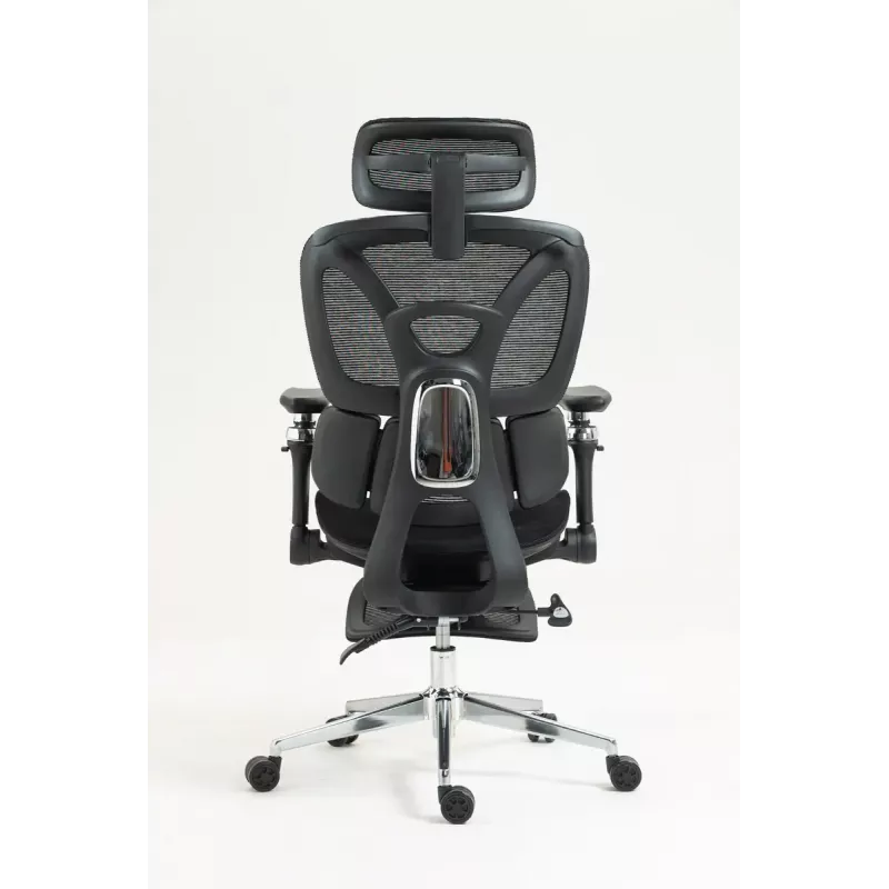 Ergonominė biuro kėdė ActiveJet YK848 – tinklinis atlošas ir sėdynė, juoda, atlošas 50,5×57 cm, sėdynės plotis 48,5 cm