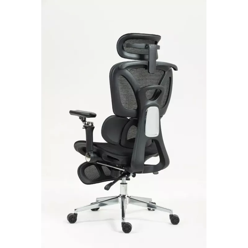 Ergonominė biuro kėdė ActiveJet YK848 – tinklinis atlošas ir sėdynė, juoda, atlošas 50,5×57 cm, sėdynės plotis 48,5 cm