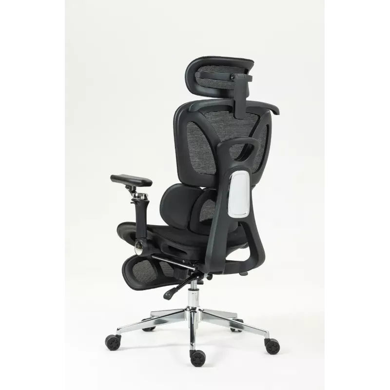 Ergonominė biuro kėdė ActiveJet YK848 – tinklinis atlošas ir sėdynė, juoda, atlošas 50,5×57 cm, sėdynės plotis 48,5 cm