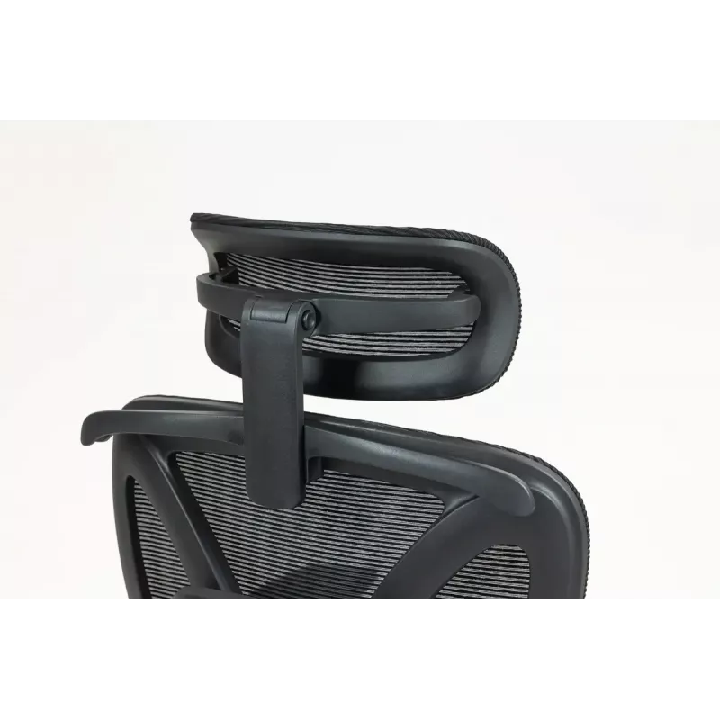 Ergonominė biuro kėdė ActiveJet YK848 – tinklinis atlošas ir sėdynė, juoda, atlošas 50,5×57 cm, sėdynės plotis 48,5 cm