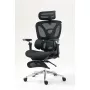 Ergonominė biuro kėdė ActiveJet YK848 – tinklinis atlošas ir sėdynė, juoda, atlošas 50,5×57 cm, sėdynės plotis 48,5 cm