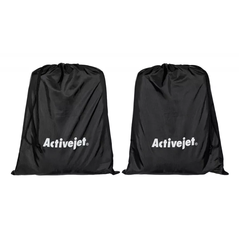 Limfodrenažinis masažuoklis kojoms ActiveJet ACM-PLUS-A1 S – baterija 25 W, įmontuota baterija, 330×840×60 mm, juoda/oranžinė