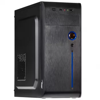 Korpusas Akyga AK939BL Midi Tower – ATX/Micro-ATX, 3×3,5 col. + 3×2,5 col. vietos, GPU iki 385 mm, USB 2.0