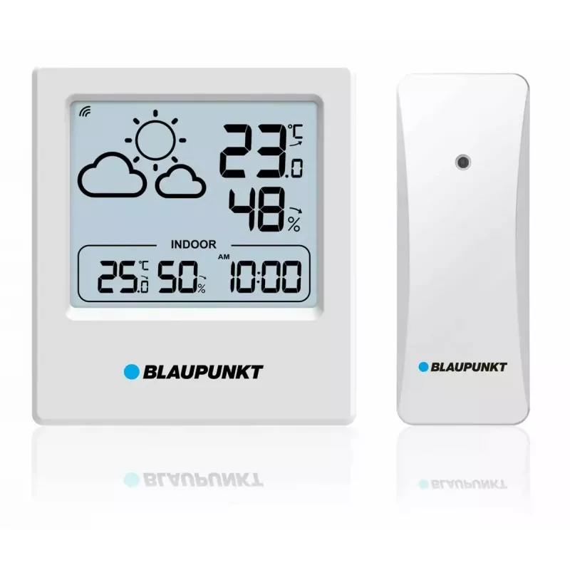 Oro stotis BLAUPUNKT WS10WH – belaidis vidaus ir lauko temperatūros bei drėgmės matuoklis