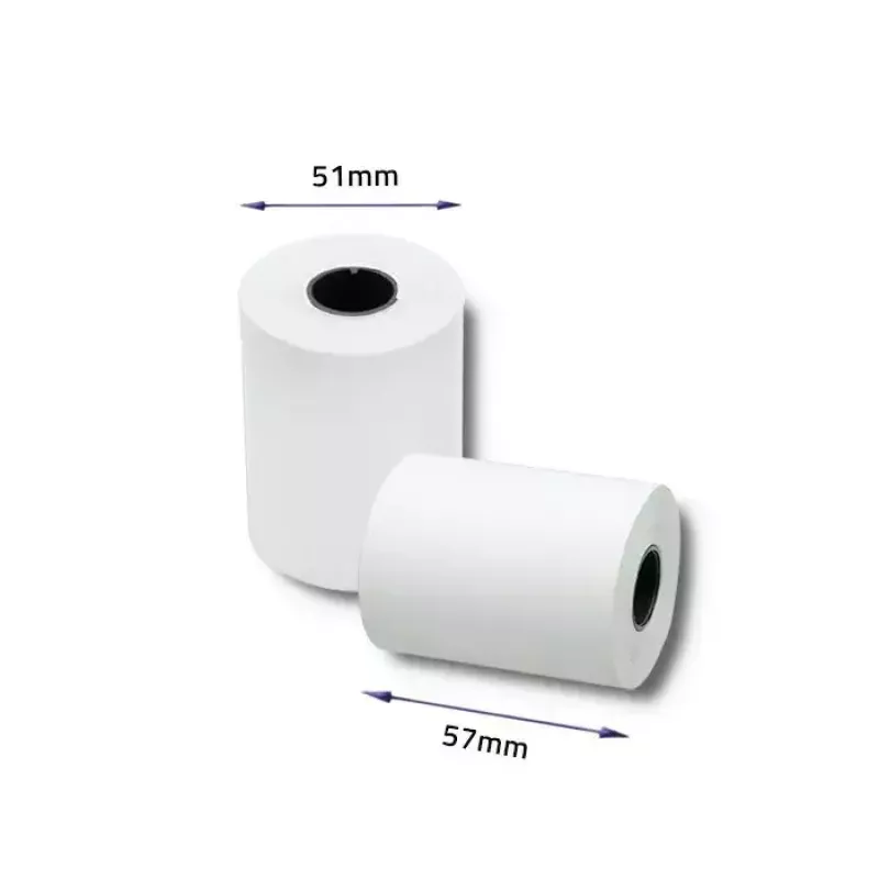 Terminis kvitų rulonas QOLTEC 57 x 30 mm 55 g/m² be BPA, šerdis 17 mm, 10 vnt.