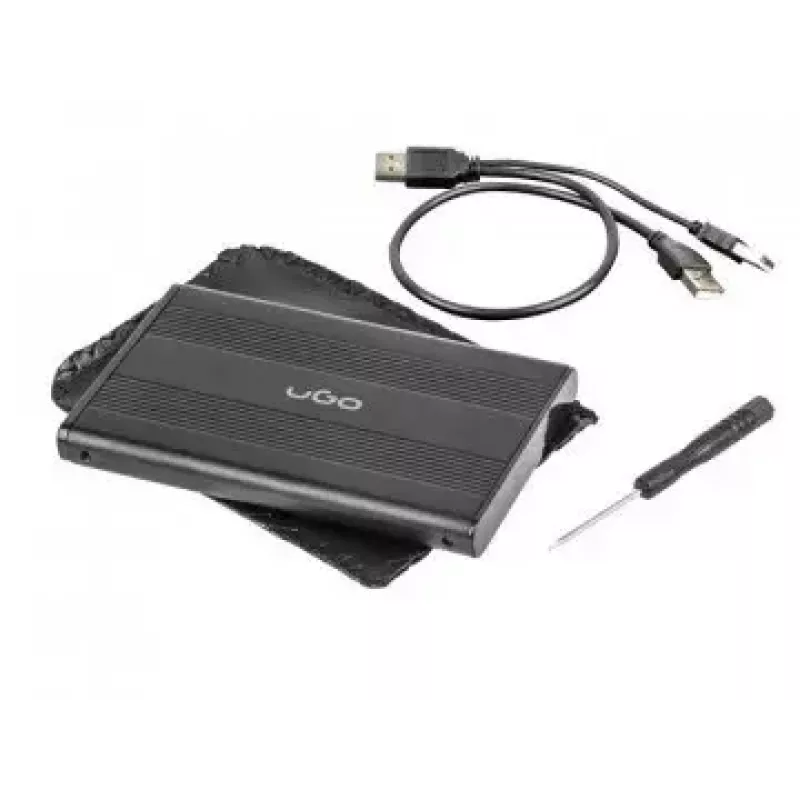 Išorinis HDD/SSD dėklas uGo Marapi S120 Juodas 2,5 colio