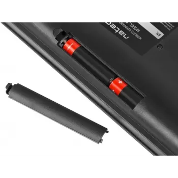 Belaidis klaviatūros ir pelės rinkinys NATEC Stingray NZB-1440 — RF belaidis, pilno dydžio 108 klavišų QWERTY, JAV anglų, juoda