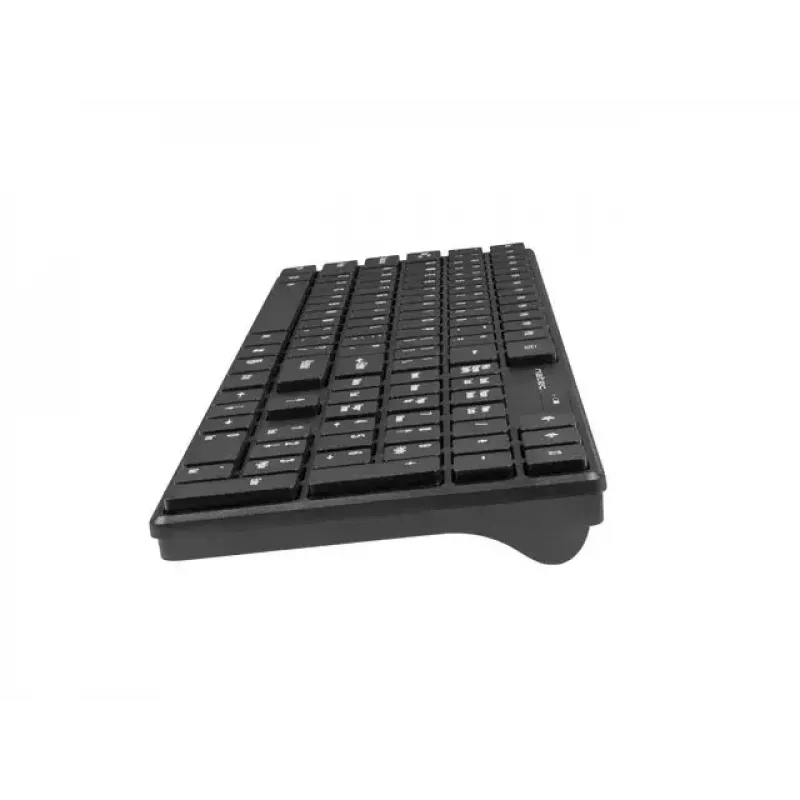 Belaidis klaviatūros ir pelės rinkinys NATEC Stingray NZB-1440 — RF belaidis, pilno dydžio 108 klavišų QWERTY, JAV anglų, juoda