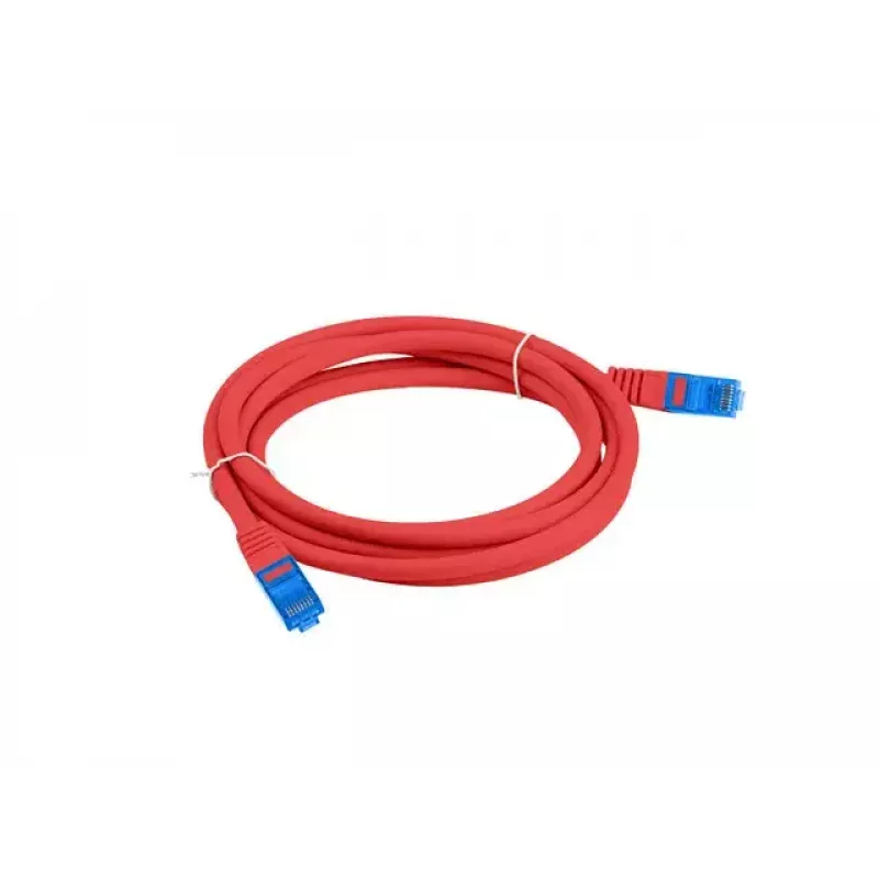 LANBERG RJ-45 Cat6a jungiamasis laidas PCF6A-10CC-0100-R, 1 m, S/FTP, CCA, LSZH, raudonas