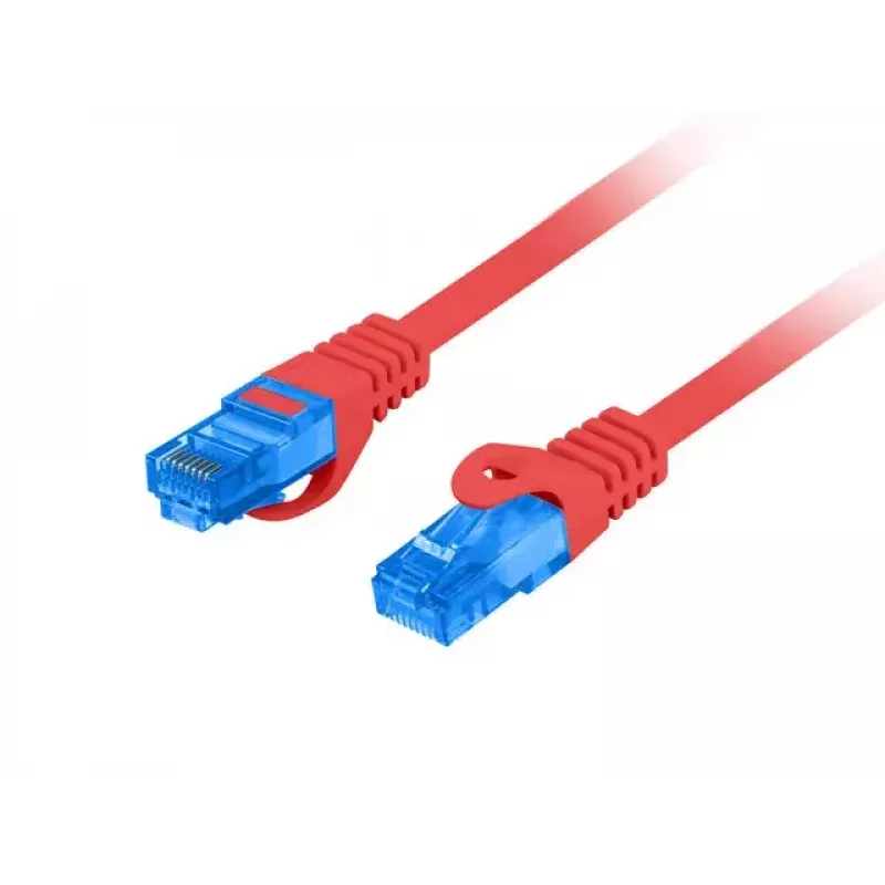 LANBERG RJ-45 Cat6a jungiamasis laidas PCF6A-10CC-0100-R, 1 m, S/FTP, CCA, LSZH, raudonas