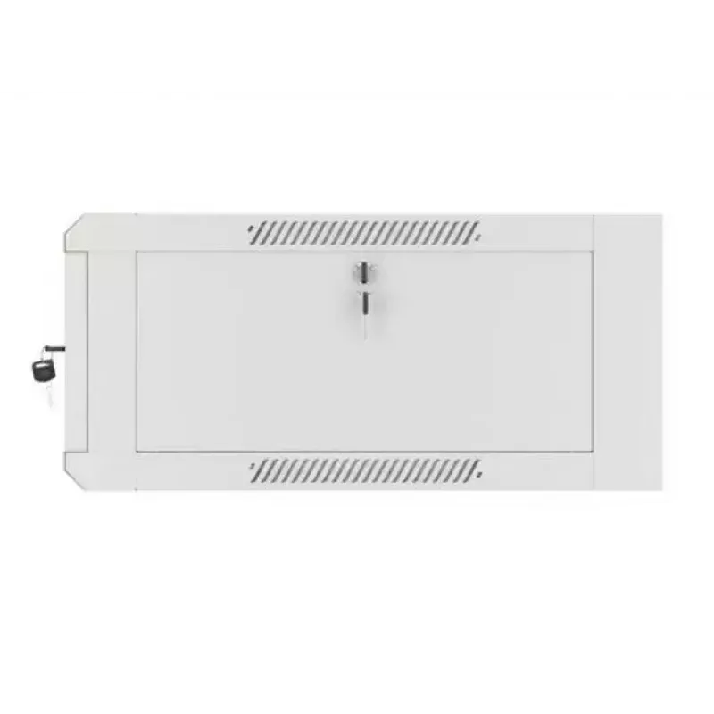 Sieninis 19 colių 4U tinklo stovas LANBERG WAFA-5604-10S, 600 mm gylis, pilkas, stiklinės durelės (lankstytas)