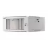 Sieninis 19 colių 4U tinklo stovas LANBERG WAFA-5604-10S, 600 mm gylis, pilkas, stiklinės durelės (lankstytas)