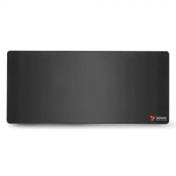 Pelėdos kilimėlis SAVIO Black Edition Turbo Dynamic XL — žaidimų audinys/guma 900×400×3 mm, dygsniuoti kraštai, neslystanti bazė