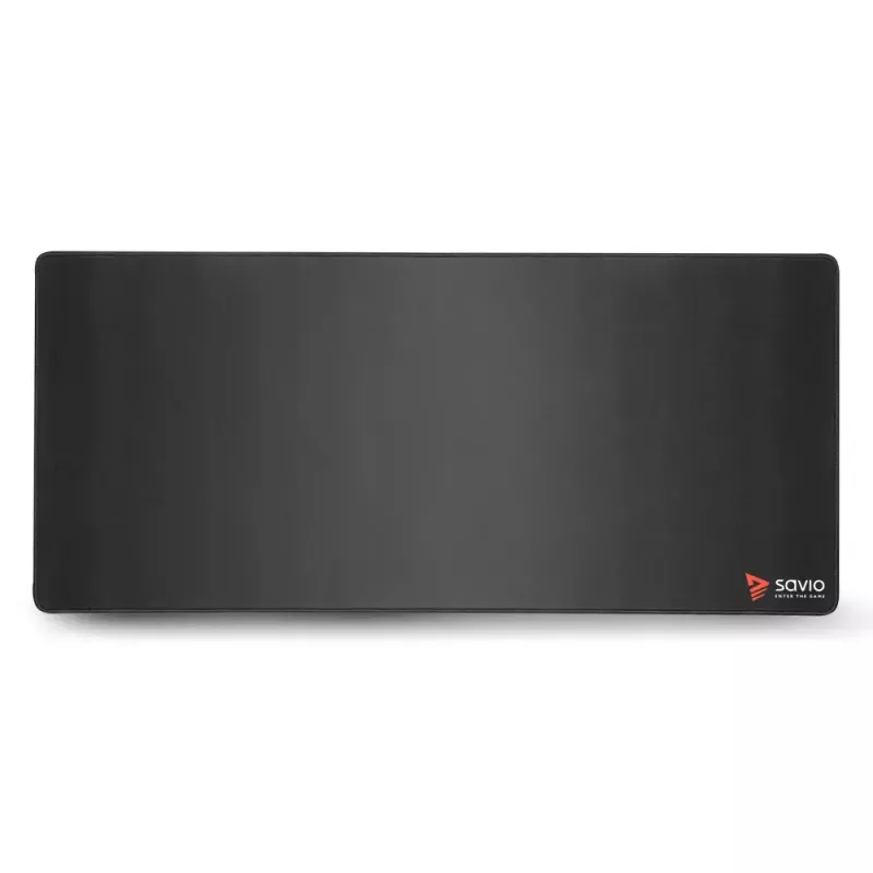 Pelėdos kilimėlis SAVIO Black Edition Turbo Dynamic XL — žaidimų audinys/guma 900×400×3 mm, dygsniuoti kraštai, neslystanti bazė