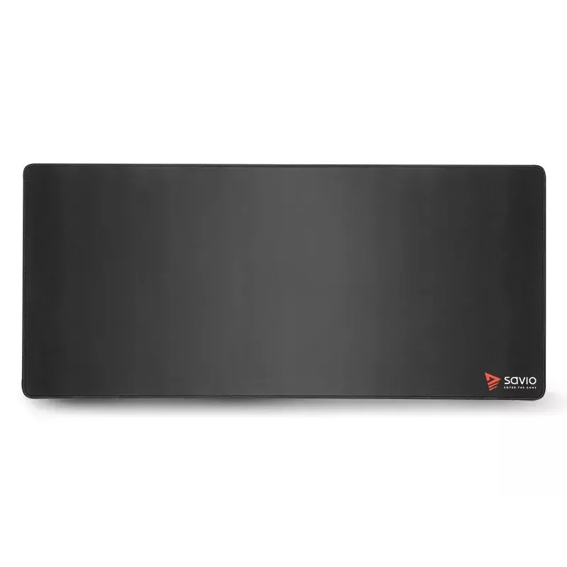 Pelėdos kilimėlis SAVIO Black Edition Turbo Dynamic XL — žaidimų audinys/guma 900×400×3 mm, dygsniuoti kraštai, neslystanti bazė