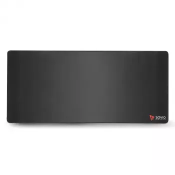 Pelėdos kilimėlis SAVIO Black Edition Turbo Dynamic XL — žaidimų audinys/guma 900×400×3 mm, dygsniuoti kraštai, neslystanti bazė