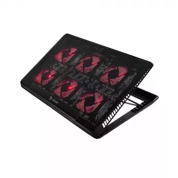 Aušinimo stovas nešiojamam kompiuteriui SAVIO COS-01, 6 ventiliatoriai su apšvietimu, 2000 RPM, USB 2.0, iki 17.3 colių