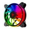 SAVIO FAN-01 4 dalių 120mm ARGB ventiliatorių rinkinys su valdikliu ir nuotolinio valdymo pulteliu, juodas