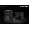 CPU aušintuvas SAVIO Vortex X2 Black – 120 mm ventiliatorius, aukštis 157 mm, PWM, suderinamas su LGA 2066