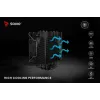 CPU aušintuvas SAVIO Vortex X2 Black – 120 mm ventiliatorius, aukštis 157 mm, PWM, suderinamas su LGA 2066