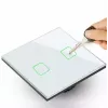 Liečiamas jungiklis MACLEAN MCE703W, stiklinė panelė, 1 grupė, 220V
