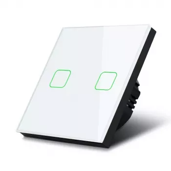 Liečiamas jungiklis MACLEAN MCE703W, stiklinė panelė, 1 grupė, 220V