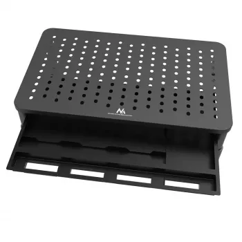 Laptop stovas MACLEAN MC-946 13–32 colių, 3 aukščio lygiai (11/13/15 cm), stalčius, juodas, iki 20 kg