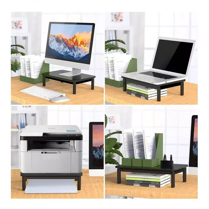 Laptop stovas MACLEAN MC-946 13–32 colių, 3 aukščio lygiai (11/13/15 cm), stalčius, juodas, iki 20 kg