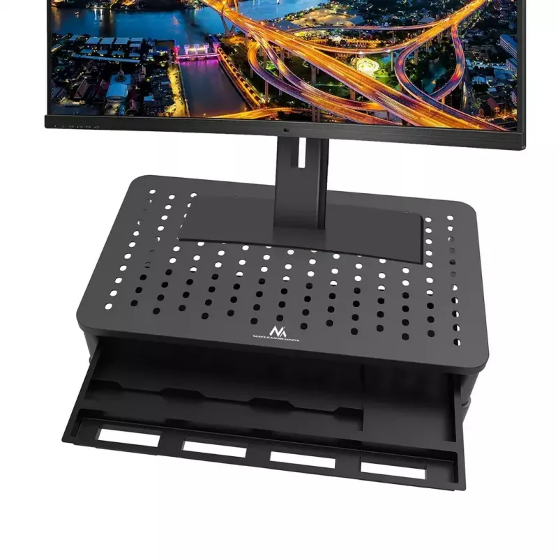 Laptop stovas MACLEAN MC-946 13–32 colių, 3 aukščio lygiai (11/13/15 cm), stalčius, juodas, iki 20 kg