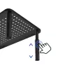 Laptop stovas MACLEAN MC-946 13–32 colių, 3 aukščio lygiai (11/13/15 cm), stalčius, juodas, iki 20 kg