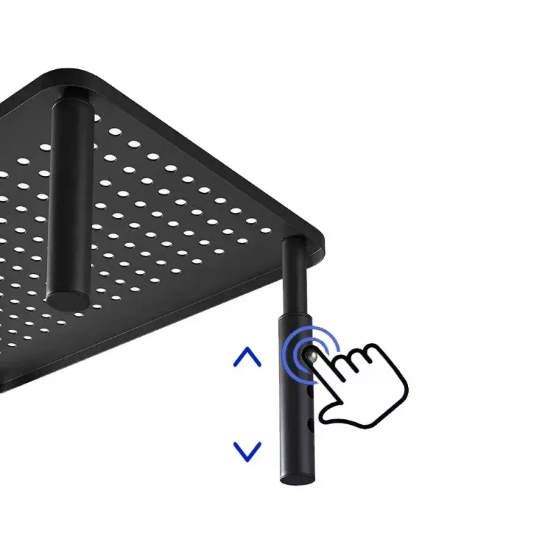 Laptop stovas MACLEAN MC-946 13–32 colių, 3 aukščio lygiai (11/13/15 cm), stalčius, juodas, iki 20 kg
