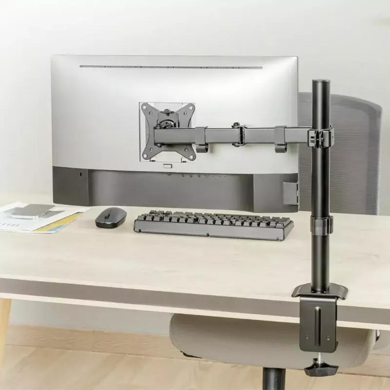 Monitorio laikiklis ant stalo MACLEAN MC-753N, 17–32 colių, VESA 75x75 / 100x100, 9 kg, pakreipimas ±45°, pasukimas ±180°, aukščio reguliavimas