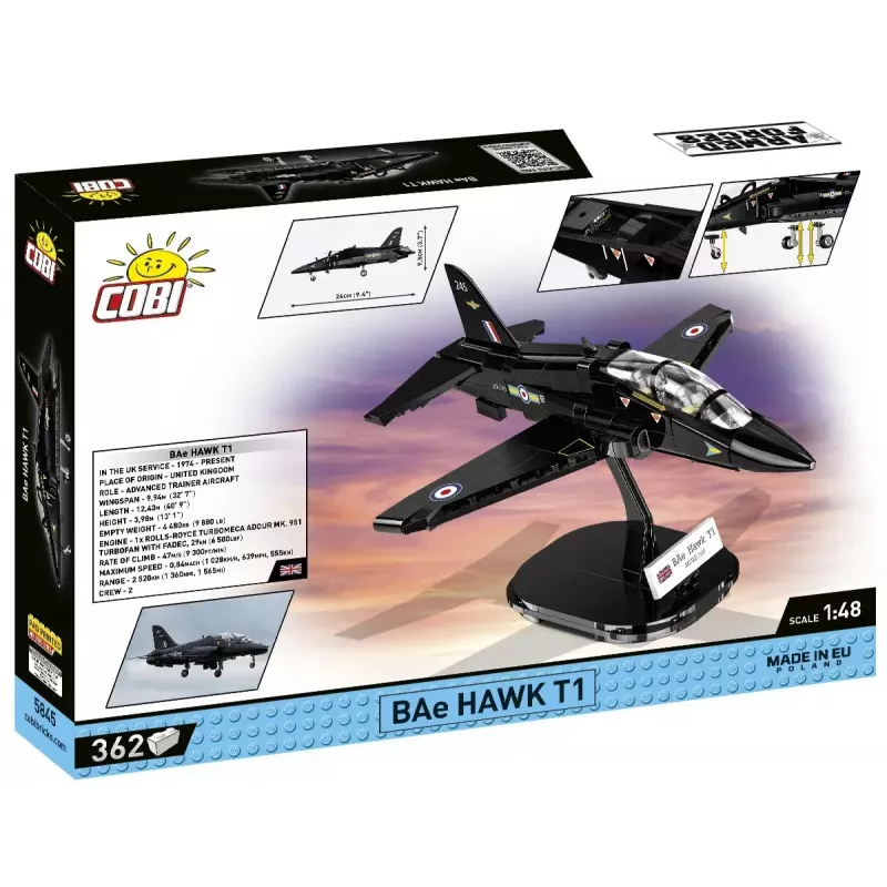 Konstruktorius Cobi BAe Hawk T1 modelio rinkinys 5845 dalių