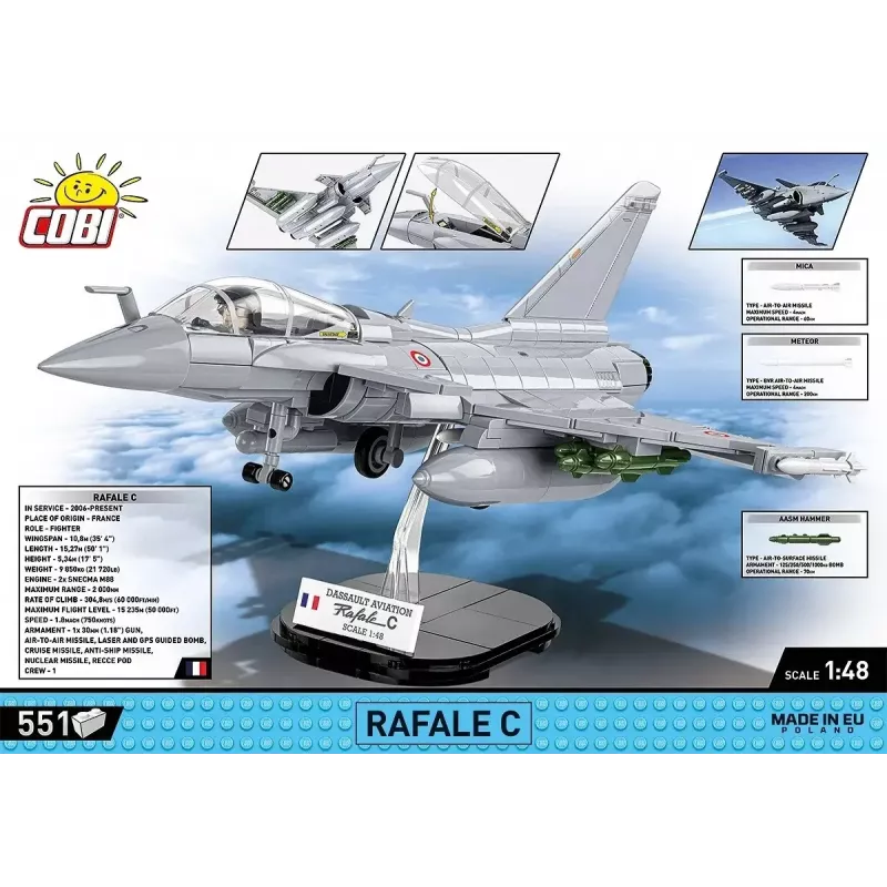 Konstruktorių rinkinys Cobi Rafale C 551 detalė modelis COBL-5901
