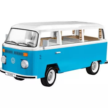 Cobi konstruktorius Volkswagen T2b mikroautobusas, šviesiai mėlynas/baltas, mastelis 1:12