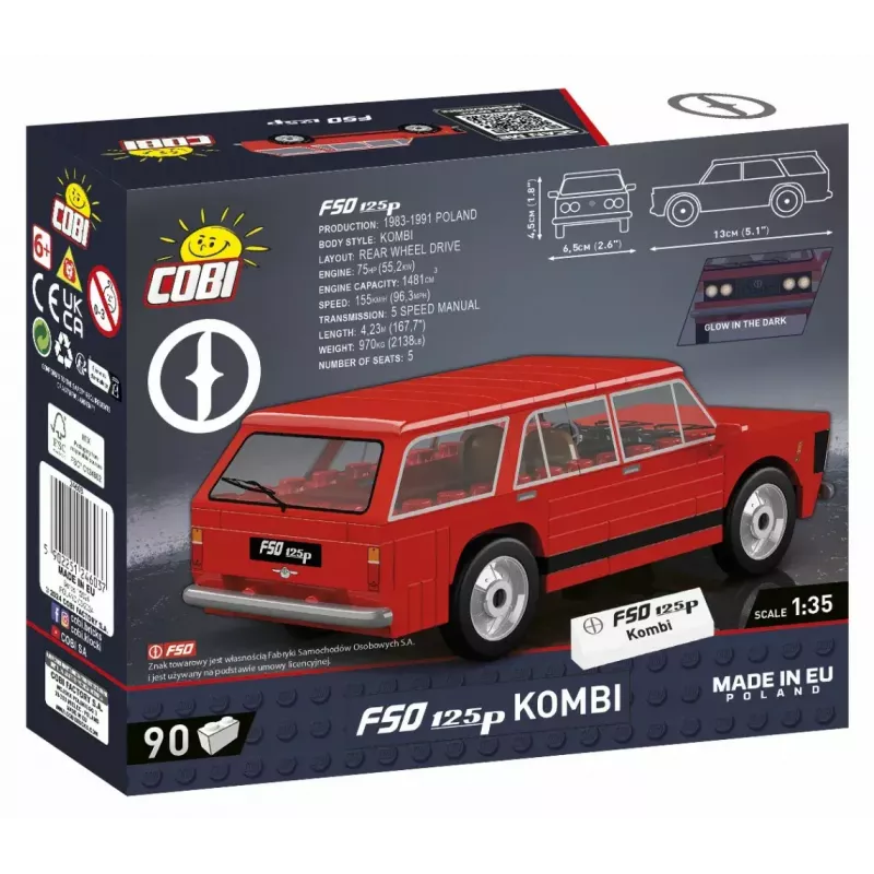 Statybinis blokelių rinkinys Cobi FSO 125p 90 blokelių COBI-24603 – 90 plastikinių konstrukcinių blokelių