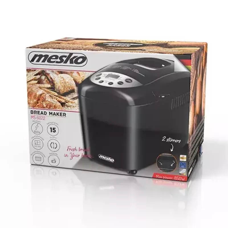 Kepimo mašina Mesko Home MS 6022 850 W juoda su skaitmeniniu laikmačiu