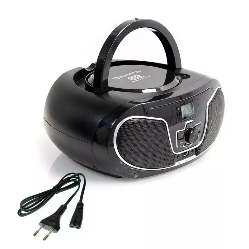 Nešiojamas garsiakalbis MANTA BBX007 su Bluetooth 5.0, FM radiju (87,5–108 MHz), LCD ekranu, teleskopine antena