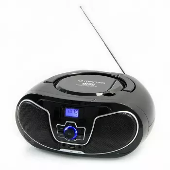 Nešiojamas garsiakalbis MANTA BBX007 su Bluetooth 5.0, FM radiju (87,5–108 MHz), LCD ekranu, teleskopine antena