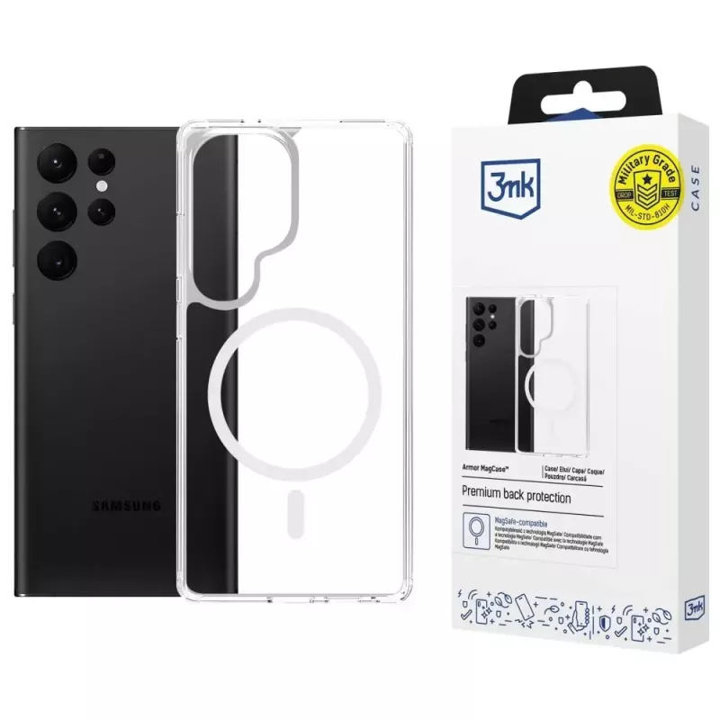 Apsauginis dėklas 3MK Armor MagCase, skirtas Samsung Galaxy S25 Ultra – patvarus, lengvas, su magnetiniu suderinamumu